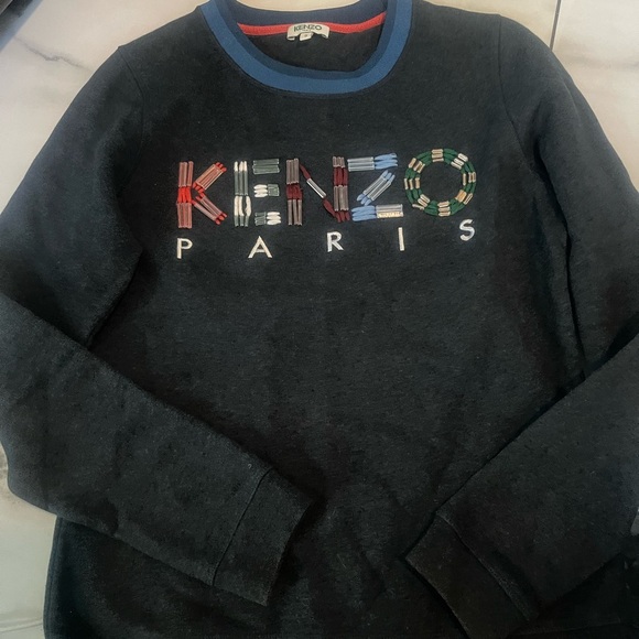 Kenzo Dark Sweatshirt with Colorful Logo - Picture 1 of 6